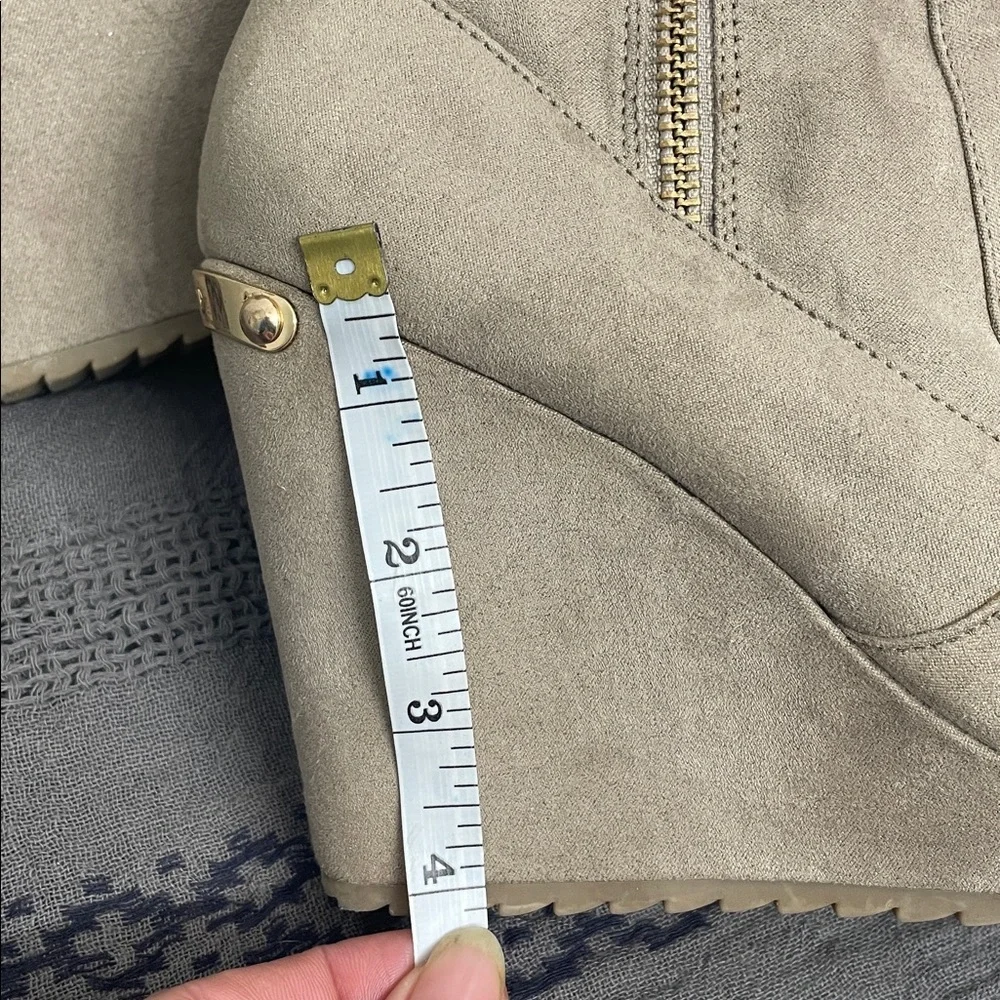 Juicy Couture Beige Wedge Boots